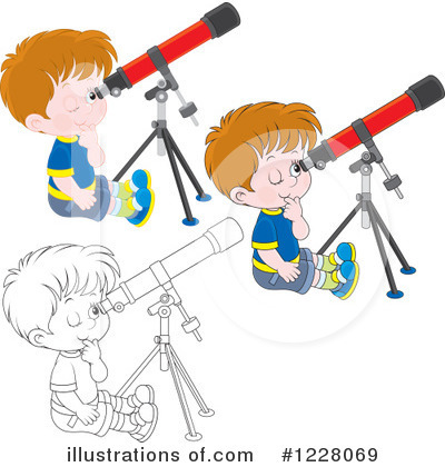 Royalty-Free (RF) Telescope Clipart Illustration by Alex Bannykh - Stock Sample #1228069