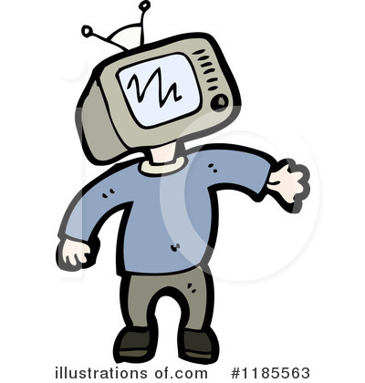 Royalty-Free (RF) Television Clipart Illustration by lineartestpilot - Stock Sample #1185563