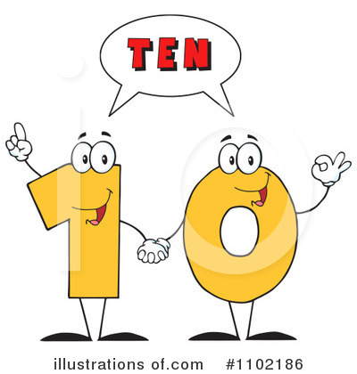 Royalty-Free (RF) Ten Clipart Illustration by Hit Toon - Stock Sample #1102186