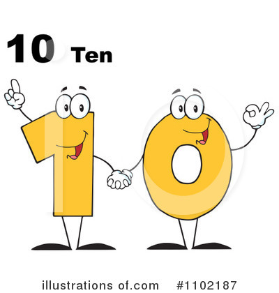 Royalty-Free (RF) Ten Clipart Illustration by Hit Toon - Stock Sample #1102187