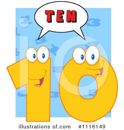 Royalty-Free (RF) Ten Clipart Illustration by Hit Toon - Stock Sample #1116149