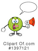 Tennis Ball Character Clipart #1397121 by Hit Toon