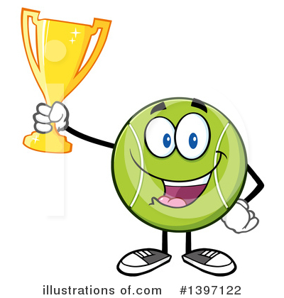 Royalty-Free (RF) Tennis Ball Character Clipart Illustration by Hit Toon - Stock Sample #1397122