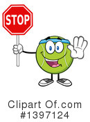 Tennis Ball Character Clipart #1397124 by Hit Toon