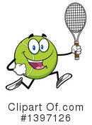 Tennis Ball Character Clipart #1397126 by Hit Toon