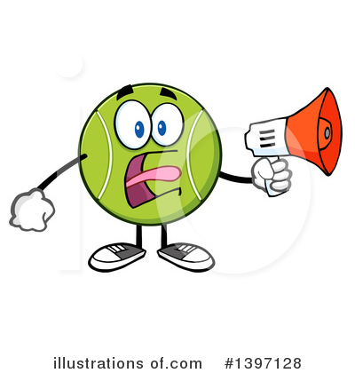 Royalty-Free (RF) Tennis Ball Character Clipart Illustration by Hit Toon - Stock Sample #1397128