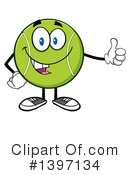 Tennis Ball Character Clipart #1397134 by Hit Toon