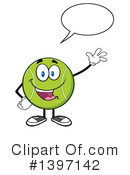 Tennis Ball Character Clipart #1397142 by Hit Toon