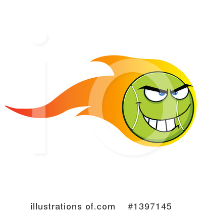 Royalty-Free (RF) Tennis Ball Character Clipart Illustration by Hit Toon - Stock Sample #1397145
