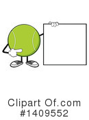 Tennis Ball Character Clipart #1409552 by Hit Toon