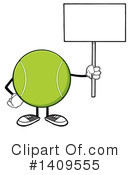 Tennis Ball Character Clipart #1409555 by Hit Toon