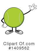 Tennis Ball Character Clipart #1409562 by Hit Toon