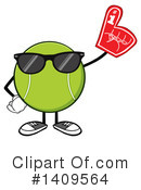 Tennis Ball Character Clipart #1409564 by Hit Toon