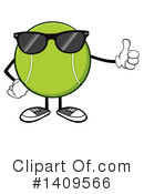 Tennis Ball Character Clipart #1409566 by Hit Toon