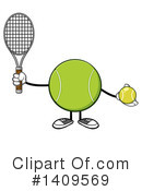 Tennis Ball Character Clipart #1409569 by Hit Toon