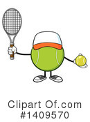 Tennis Ball Character Clipart #1409570 by Hit Toon