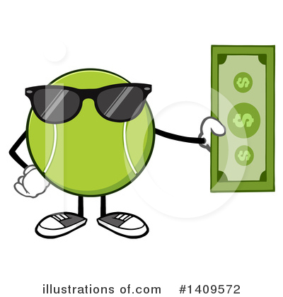 Royalty-Free (RF) Tennis Ball Character Clipart Illustration by Hit Toon - Stock Sample #1409572
