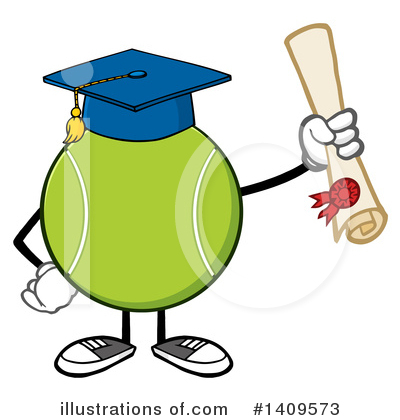 Royalty-Free (RF) Tennis Ball Character Clipart Illustration by Hit Toon - Stock Sample #1409573