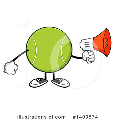 Royalty-Free (RF) Tennis Ball Character Clipart Illustration by Hit Toon - Stock Sample #1409574