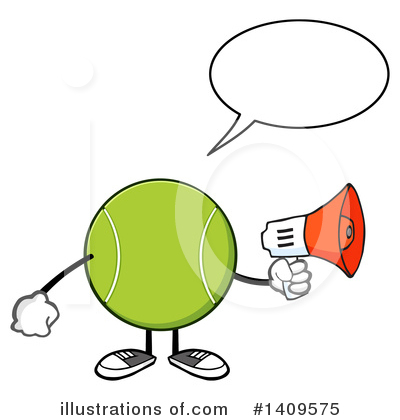 Royalty-Free (RF) Tennis Ball Character Clipart Illustration by Hit Toon - Stock Sample #1409575