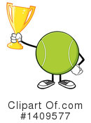Tennis Ball Character Clipart #1409577 by Hit Toon