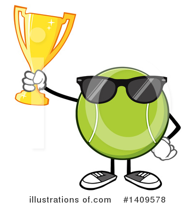 Tennis Ball Character Clipart #1409578 by Hit Toon