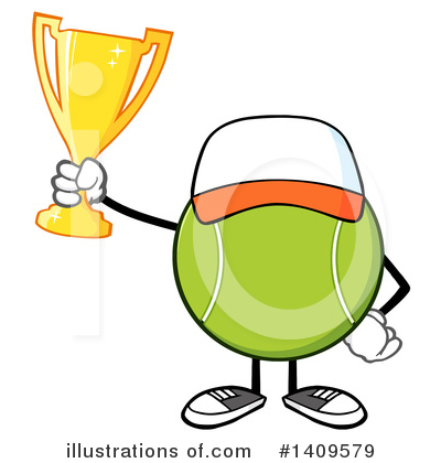 Royalty-Free (RF) Tennis Ball Character Clipart Illustration by Hit Toon - Stock Sample #1409579