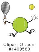 Tennis Ball Character Clipart #1409580 by Hit Toon