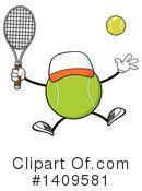 Tennis Ball Character Clipart #1409581 by Hit Toon