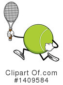 Tennis Ball Character Clipart #1409584 by Hit Toon
