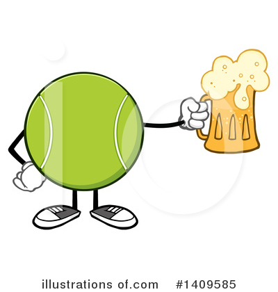 Tennis Ball Clipart #1409585 by Hit Toon