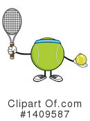 Tennis Ball Character Clipart #1409587 by Hit Toon