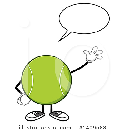 Royalty-Free (RF) Tennis Ball Character Clipart Illustration by Hit Toon - Stock Sample #1409588
