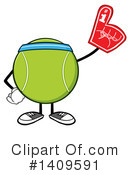 Tennis Ball Character Clipart #1409591 by Hit Toon
