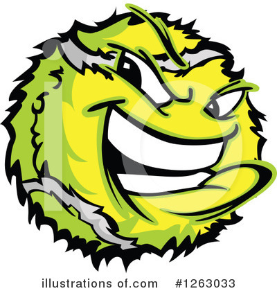 Royalty-Free (RF) Tennis Ball Clipart Illustration by Chromaco - Stock Sample #1263033