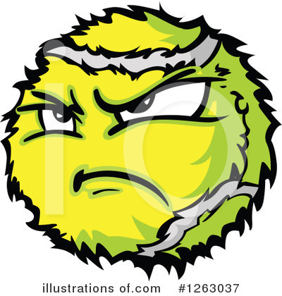 Royalty-Free (RF) Tennis Ball Clipart Illustration by Chromaco - Stock Sample #1263037