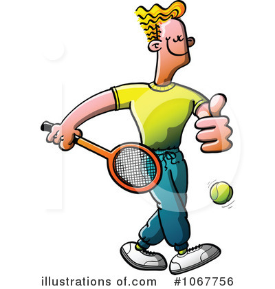 Royalty-Free (RF) Tennis Clipart Illustration by Zooco - Stock Sample #1067756