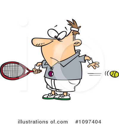Royalty-Free (RF) Tennis Clipart Illustration by toonaday - Stock Sample #1097404
