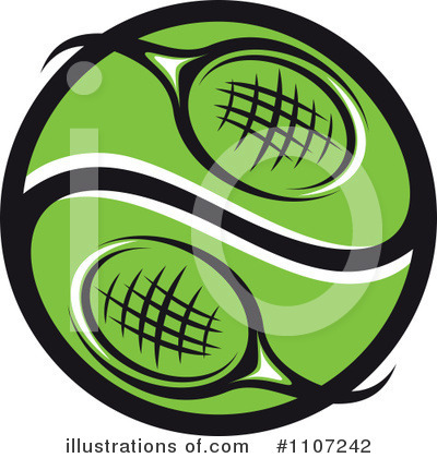 Tennis Ball Clipart #1107242 by Vector Tradition SM