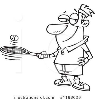 Royalty-Free (RF) Tennis Clipart Illustration by toonaday - Stock Sample #1198020