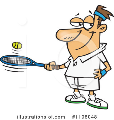 Royalty-Free (RF) Tennis Clipart Illustration by toonaday - Stock Sample #1198048