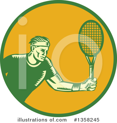 Royalty-Free (RF) Tennis Clipart Illustration by patrimonio - Stock Sample #1358245