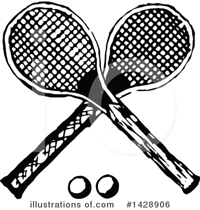 Tennis Racket Clipart #1428906 by Prawny Vintage