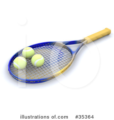 Royalty-Free (RF) Tennis Clipart Illustration by KJ Pargeter - Stock Sample #35364