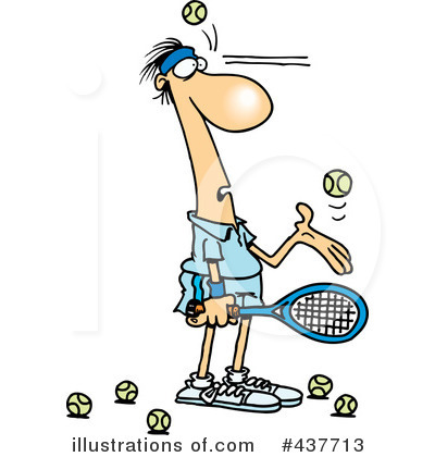 Royalty-Free (RF) Tennis Clipart Illustration by toonaday - Stock Sample #437713