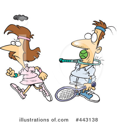 Royalty-Free (RF) Tennis Clipart Illustration by toonaday - Stock Sample #443138