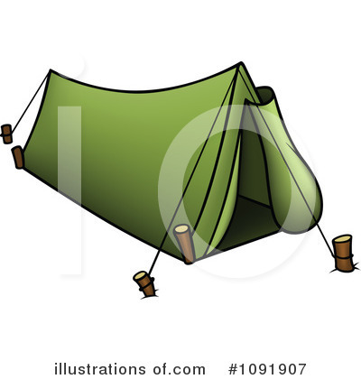 Royalty-Free (RF) Tent Clipart Illustration by dero - Stock Sample #1091907