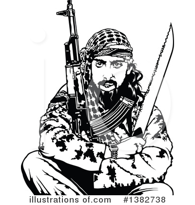 Royalty-Free (RF) Terrorist Clipart Illustration by dero - Stock Sample #1382738