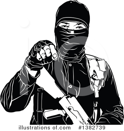 Royalty-Free (RF) Terrorist Clipart Illustration by dero - Stock Sample #1382739