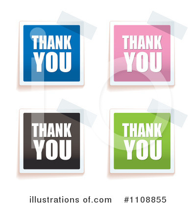 Royalty-Free (RF) Thank You Clipart Illustration by michaeltravers - Stock Sample #1108855